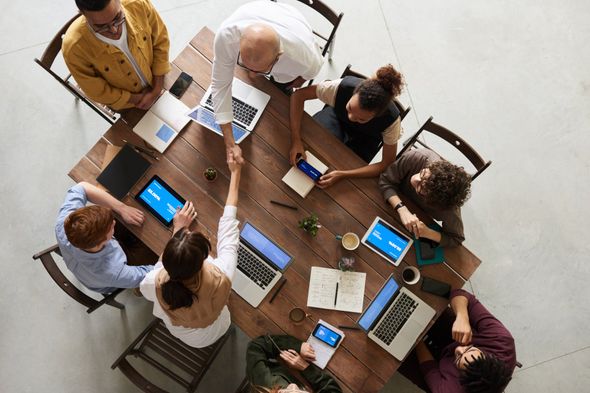 Technology professionals collaborating